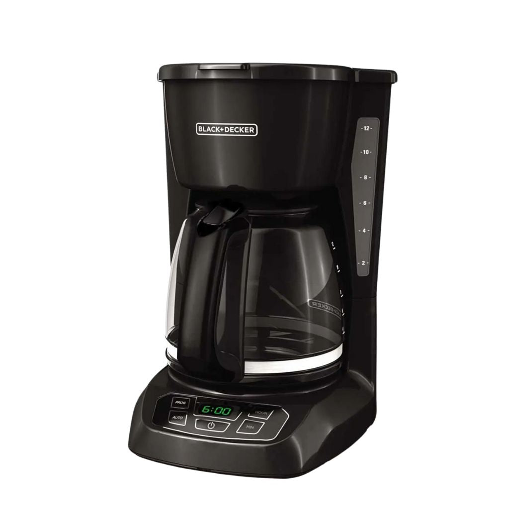 Black + Decker Cafetera 12 Tazas Negra Digital, CM1105B