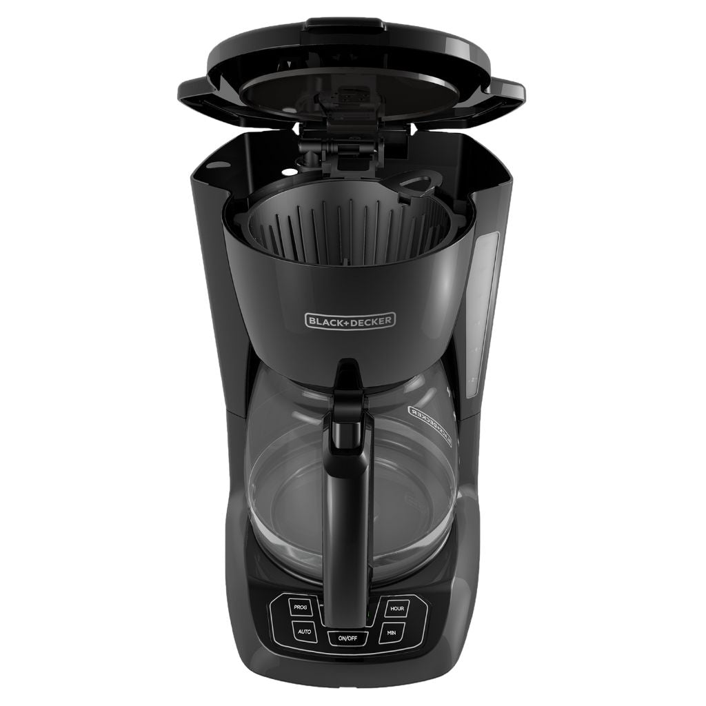 Black + Decker Cafetera 12 Tazas Negra Digital, CM1105B