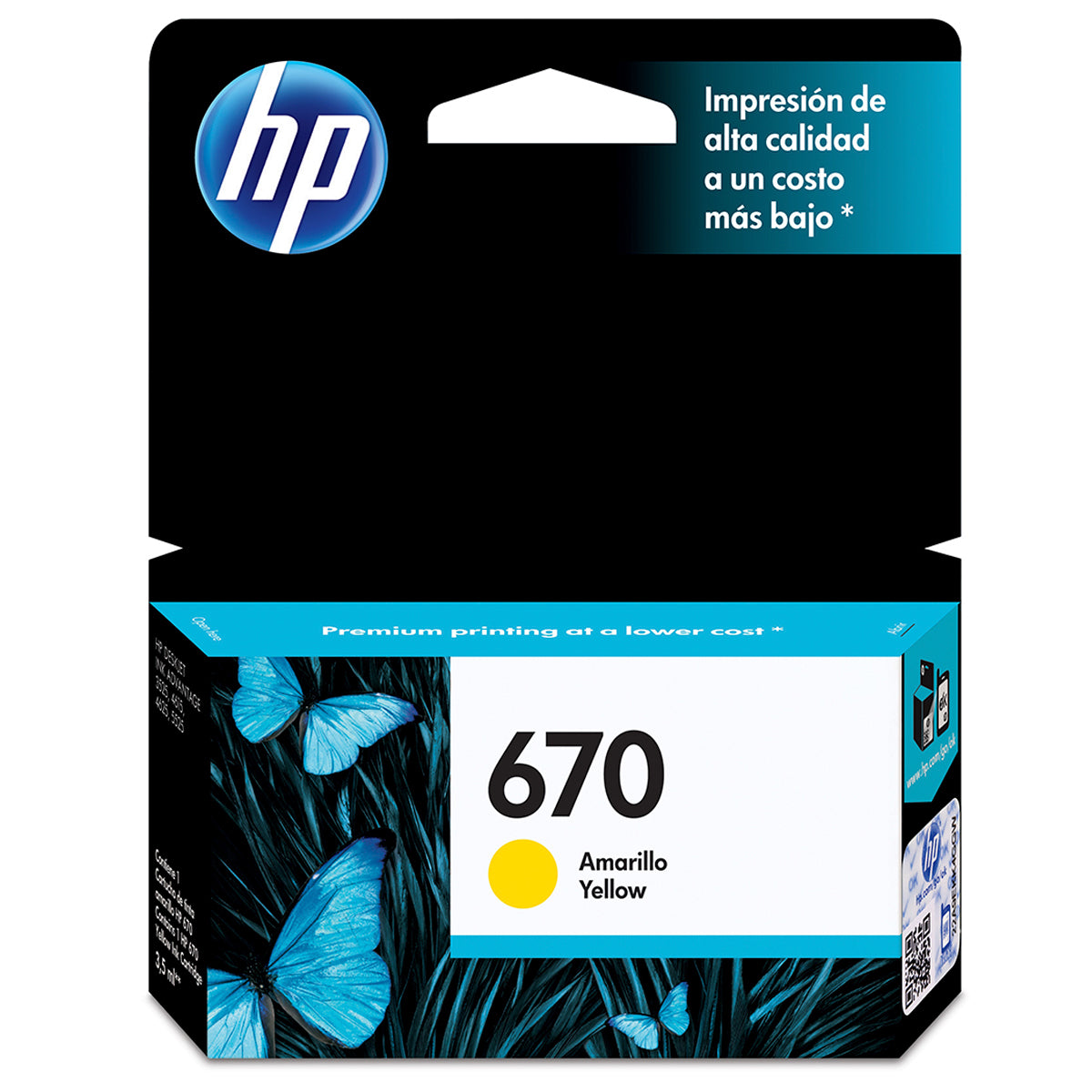 HP Cartucho Amarillo #670 (CZ116AL)