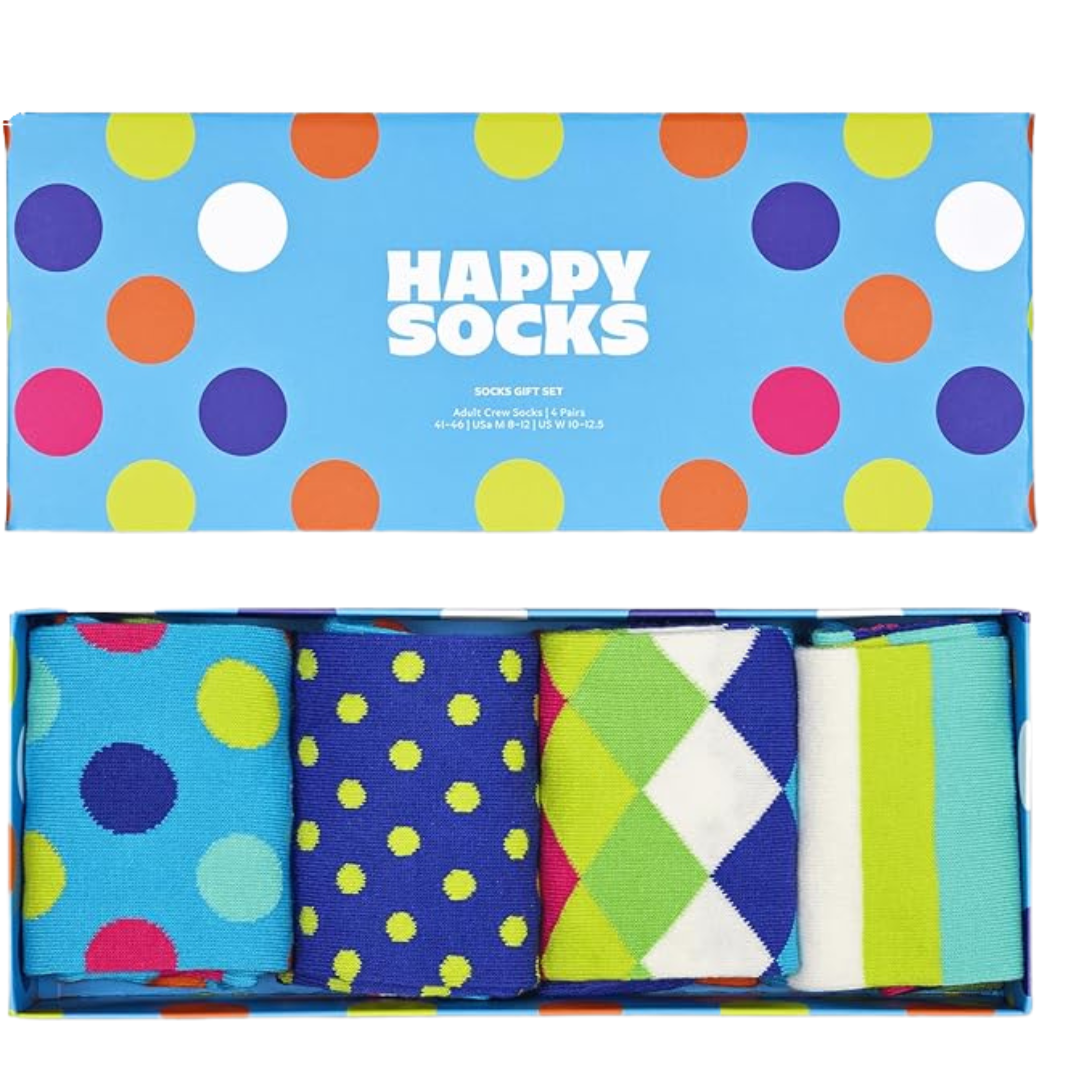 Happy Socks Juego de Calcetines para Hombre y Mujer, Talla S/M