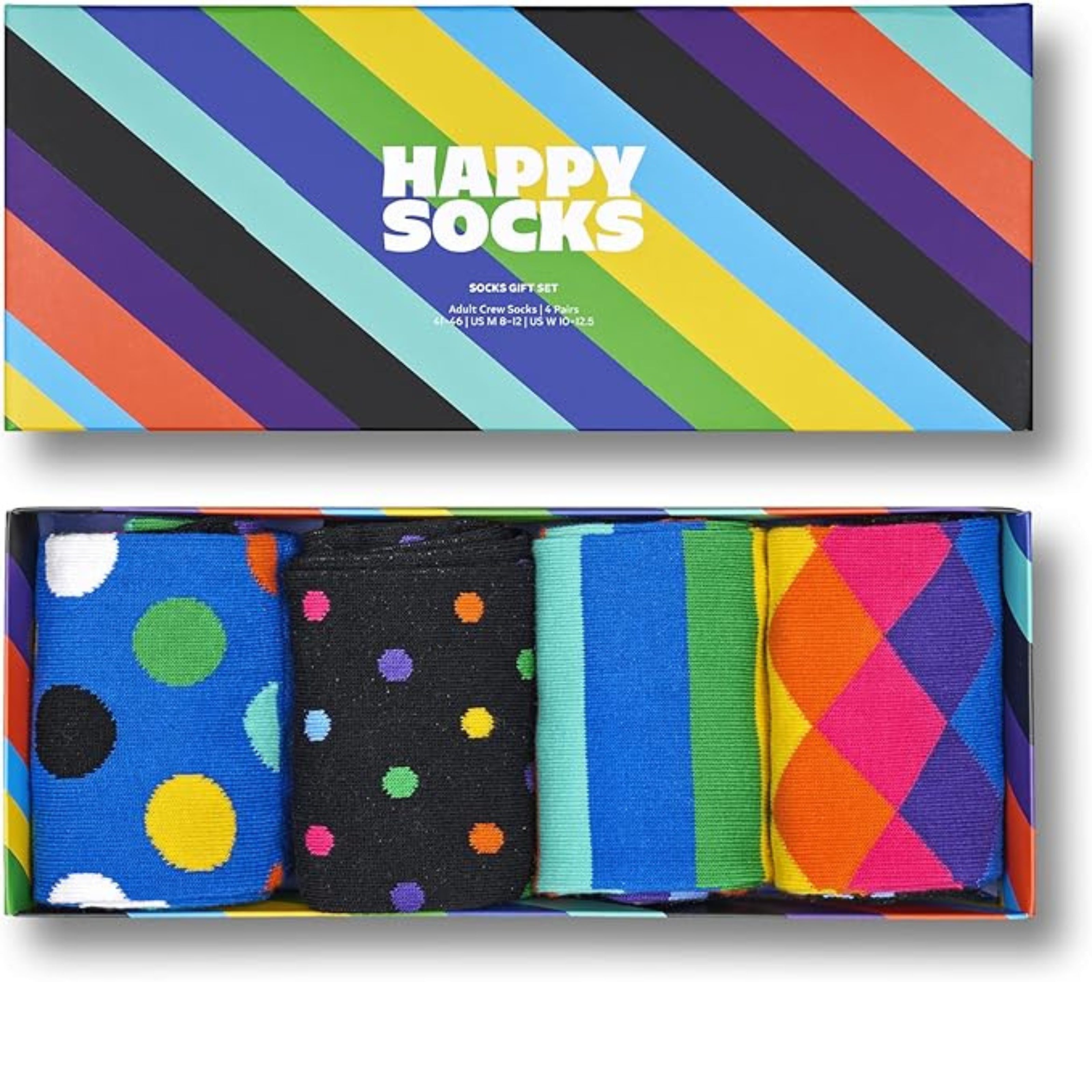 Happy Socks Caja de Regalo de 4 paquetes, Talla de Pequeño a Mediana
