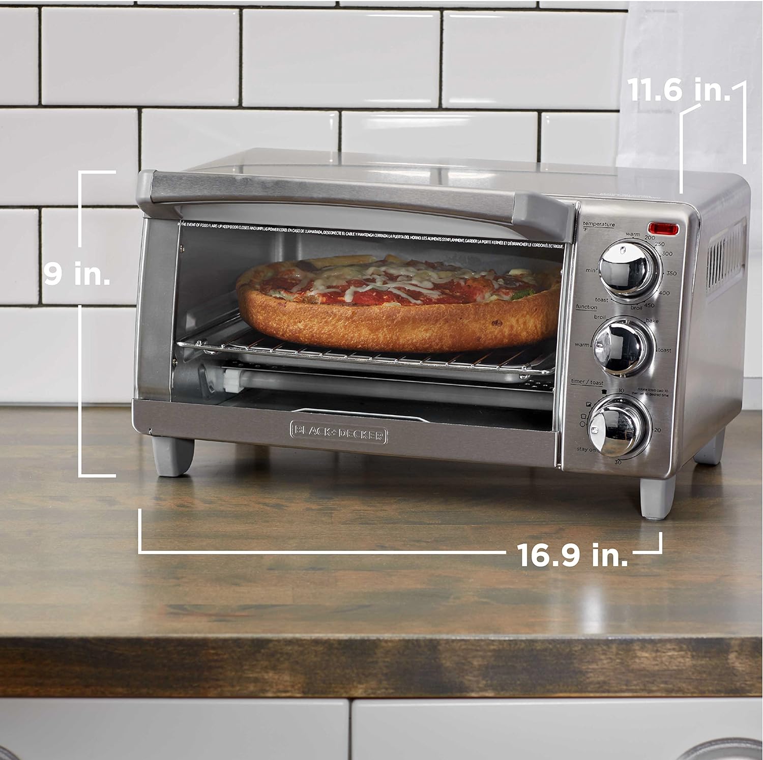 Black + Decker Horno Tostador 4 Funciones TO1745SSG-LA