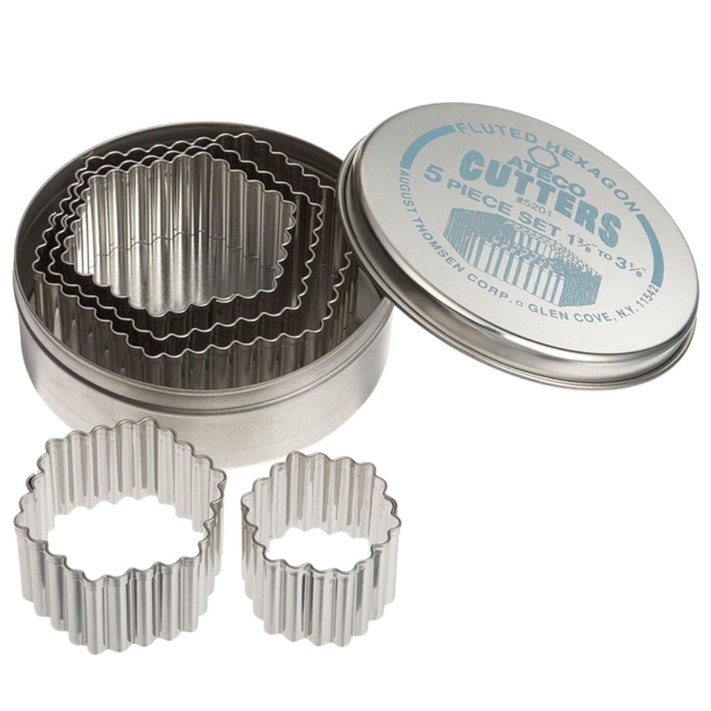 Ateco Set de Cortadores en Hexágono Rizados