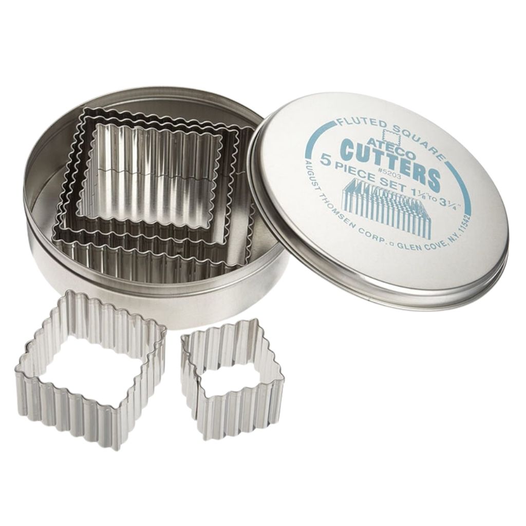 Ateco Set de Cortadores Cuadrados Rizados