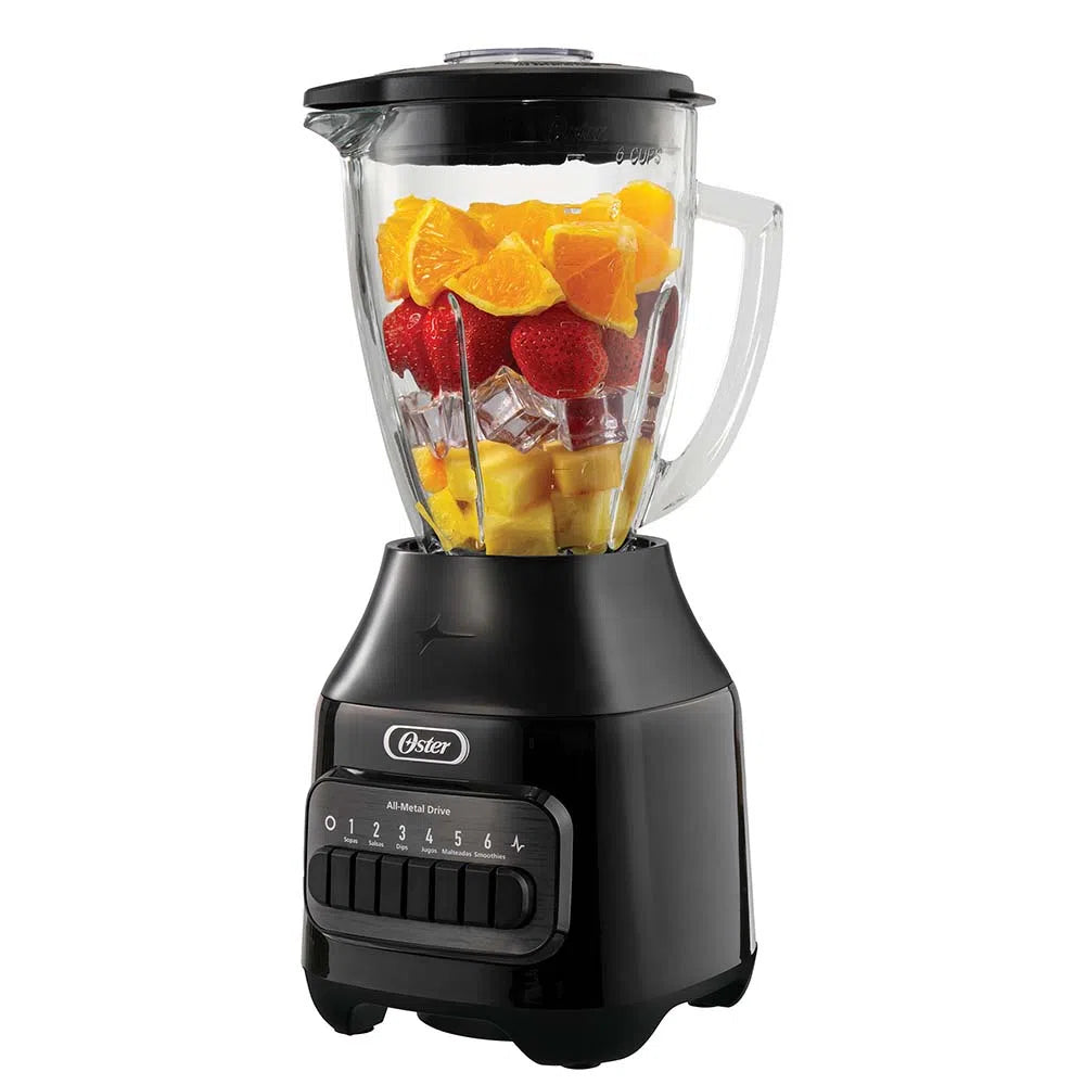 Oster Licuadora con Vaso de Vidrio y 6 Velocidades BLSTPEG-BPB