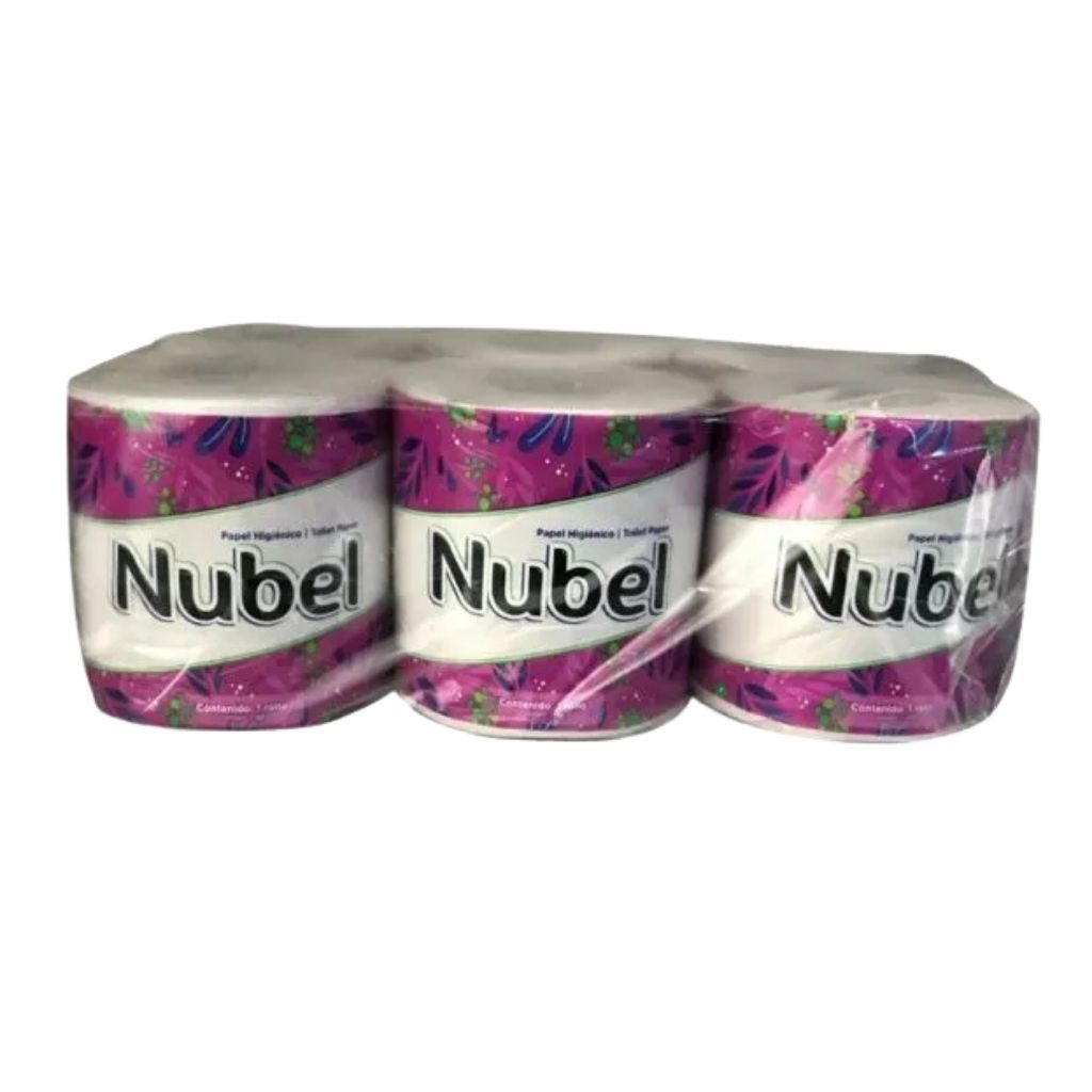 Nubel Papel Higiénico de 800 hojas sencillas por 6 Rollos