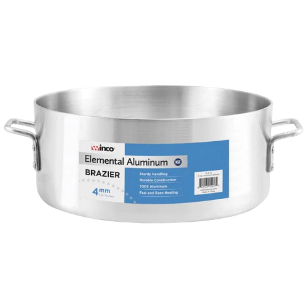Winco Olla de Aluminio Baja 35 Cuartos de Galón