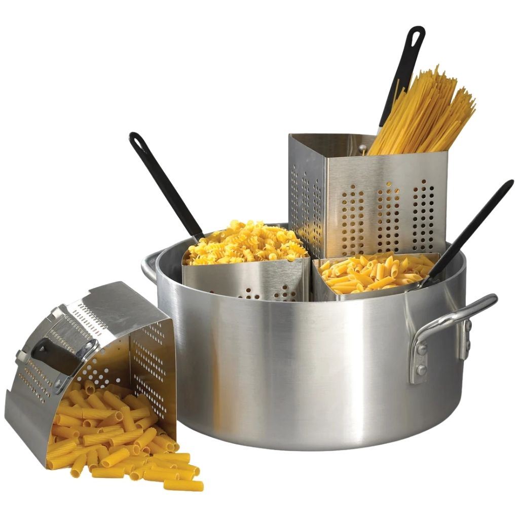 Winco Olla para Pastas con 4 Divisiones