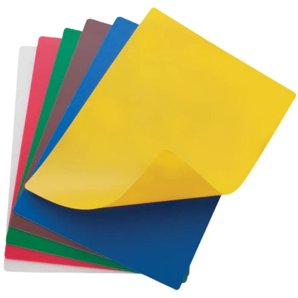 Winco Laminas para Picar Alimentos Colores, 6 unidades