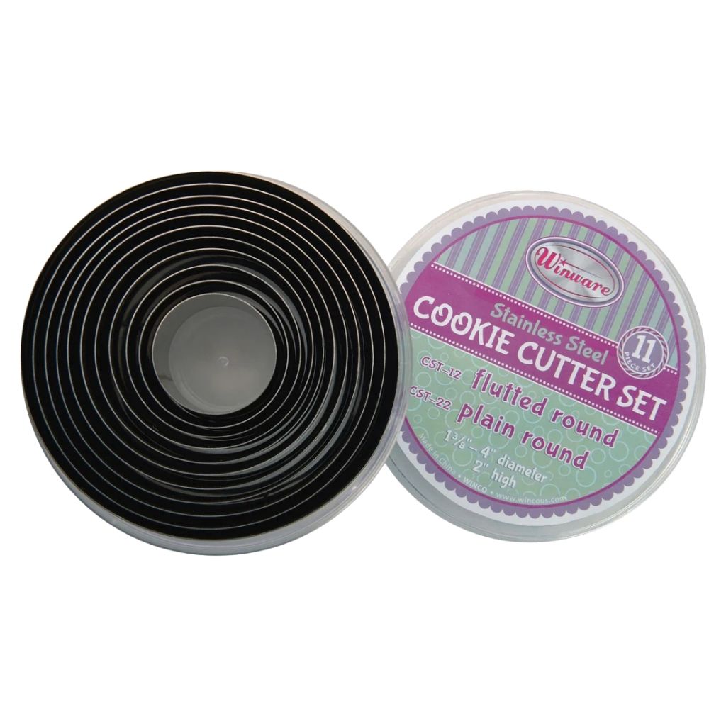 Winco Set de Cortadores de Galletas 11 piezas de 2"
