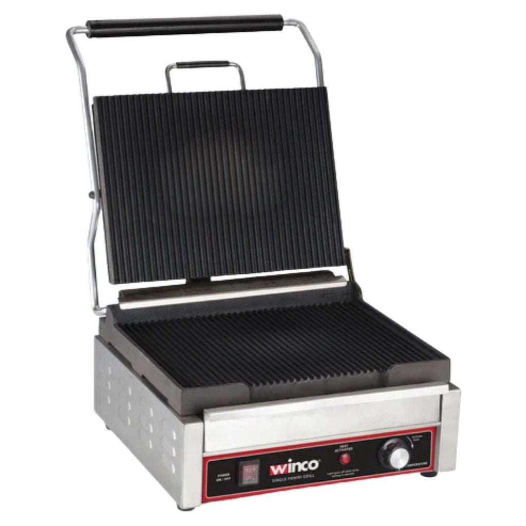 Winco Sandwichera Eléctrica Panini con Placa de 12"