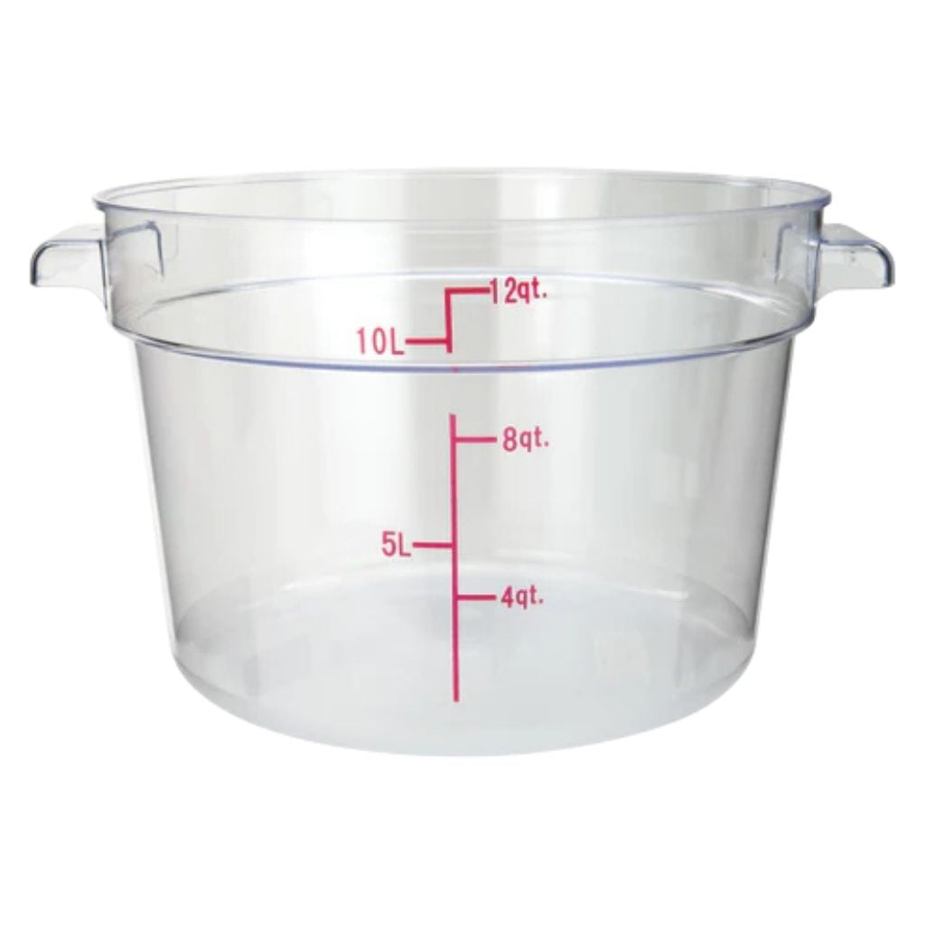Winco Contenedor Redondo de Policarbonato 12Qt