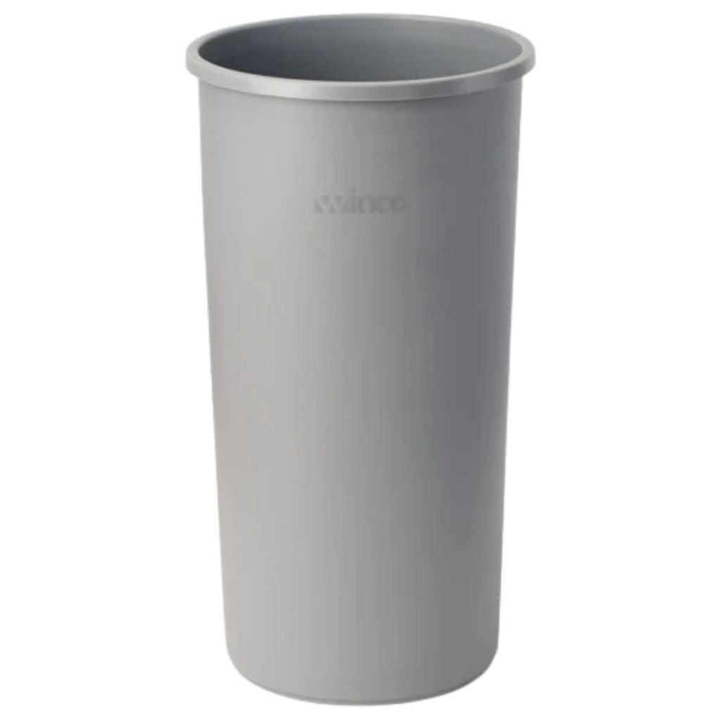 Winco Basurero sin Tapa Gris de 22 Gal