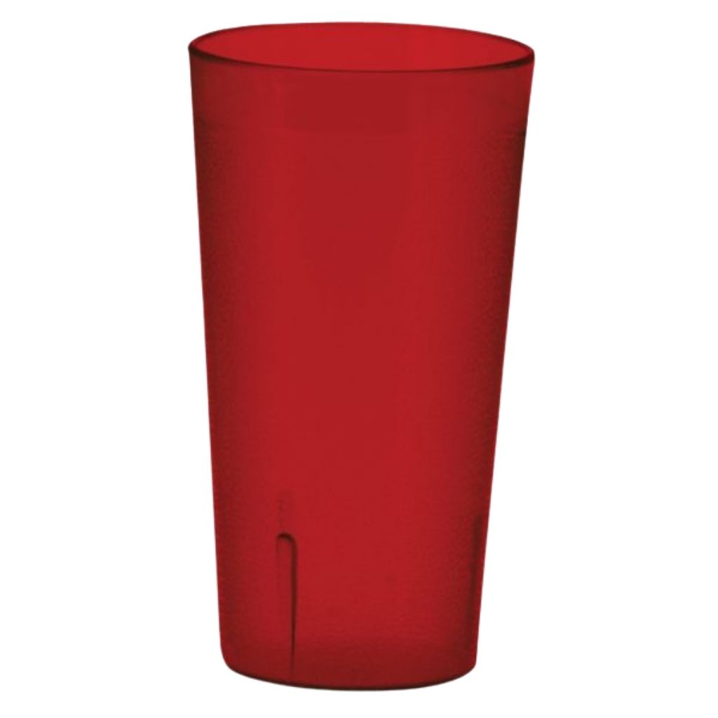 Winco Vaso Acrílico Rojo de 12 onzas