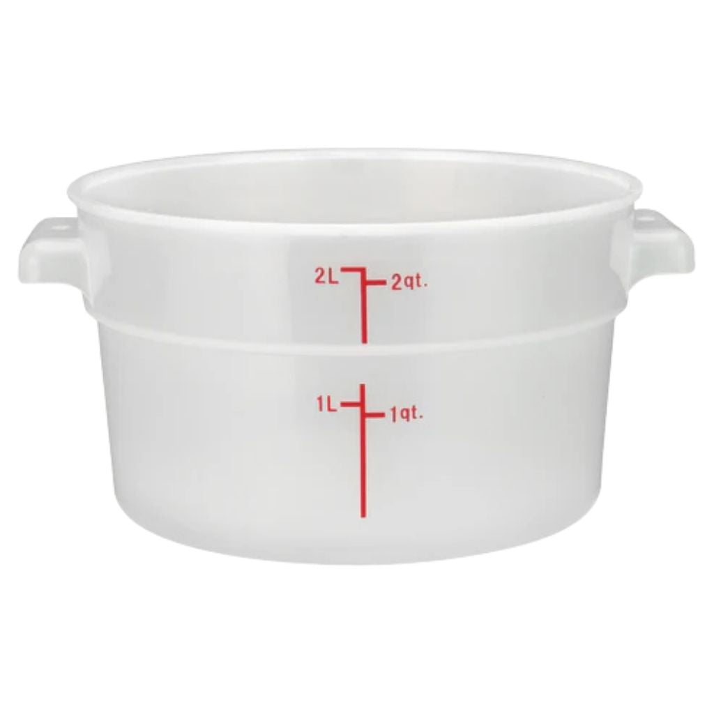 Winco Contenedor Redondo de Polipropileno 2QT
