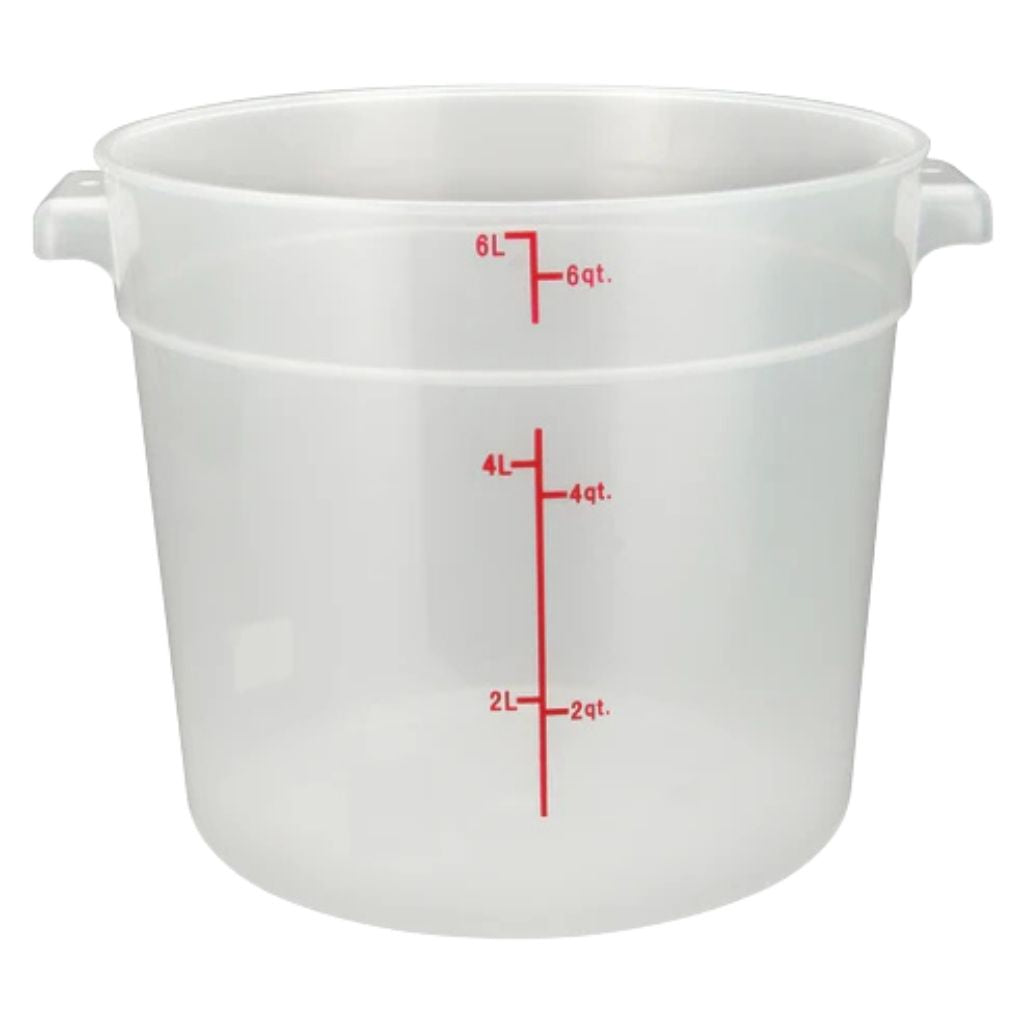 Winco Contenedor Redondo de Polipropileno 6QT