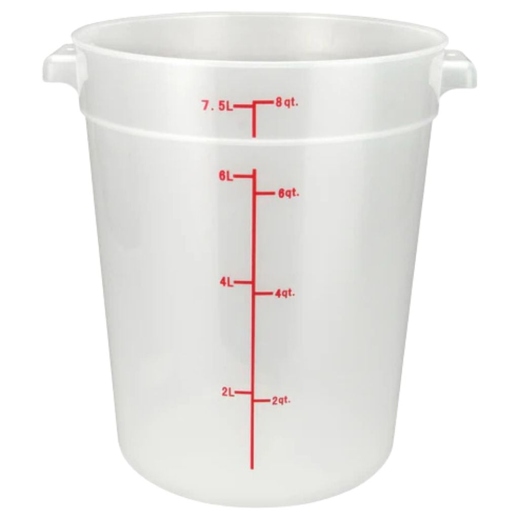 Winco Contenedor Redondo de Polipropileno 8QT