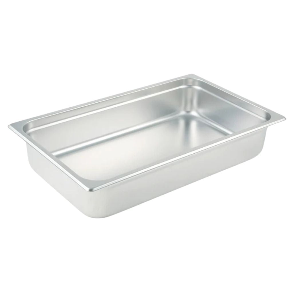 Winco Bandeja Baño María de Acero Inoxidable de 4"