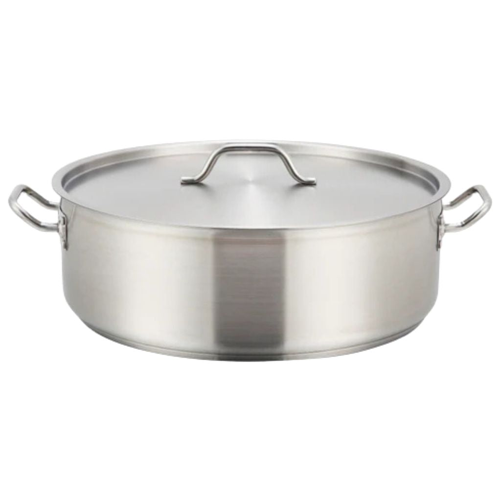 Winco Olla de Acero con Tapa 30 QT