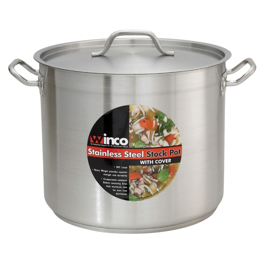 Winco Olla de acero 12 Qts