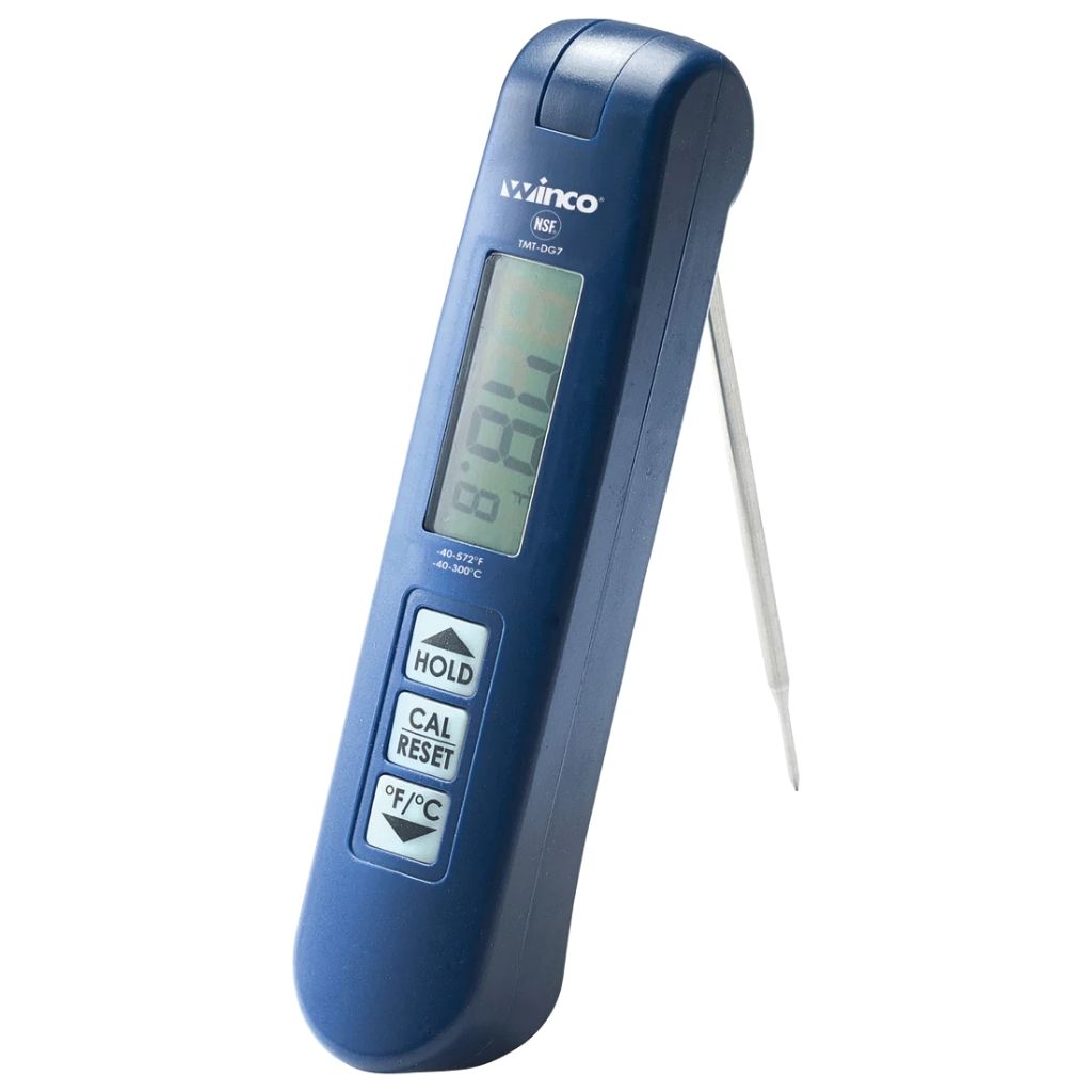 Winco Termómetro Digital Recalibrable con Sonda Plegable de 4"