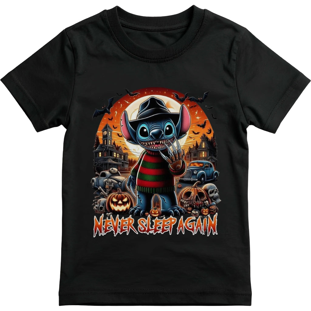 Camisa Halloween, Stich Never Sleep Again