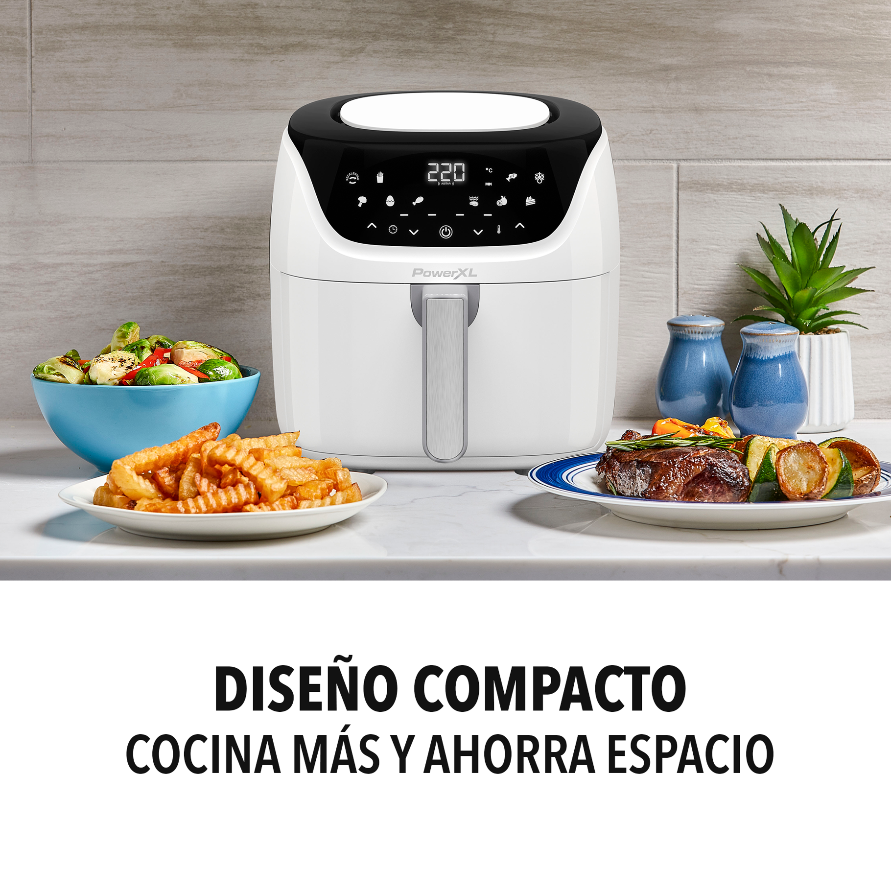 Power XL Freidora de Aire y Horno Vortex 5.7 Litros, AF-E6001-H-LA