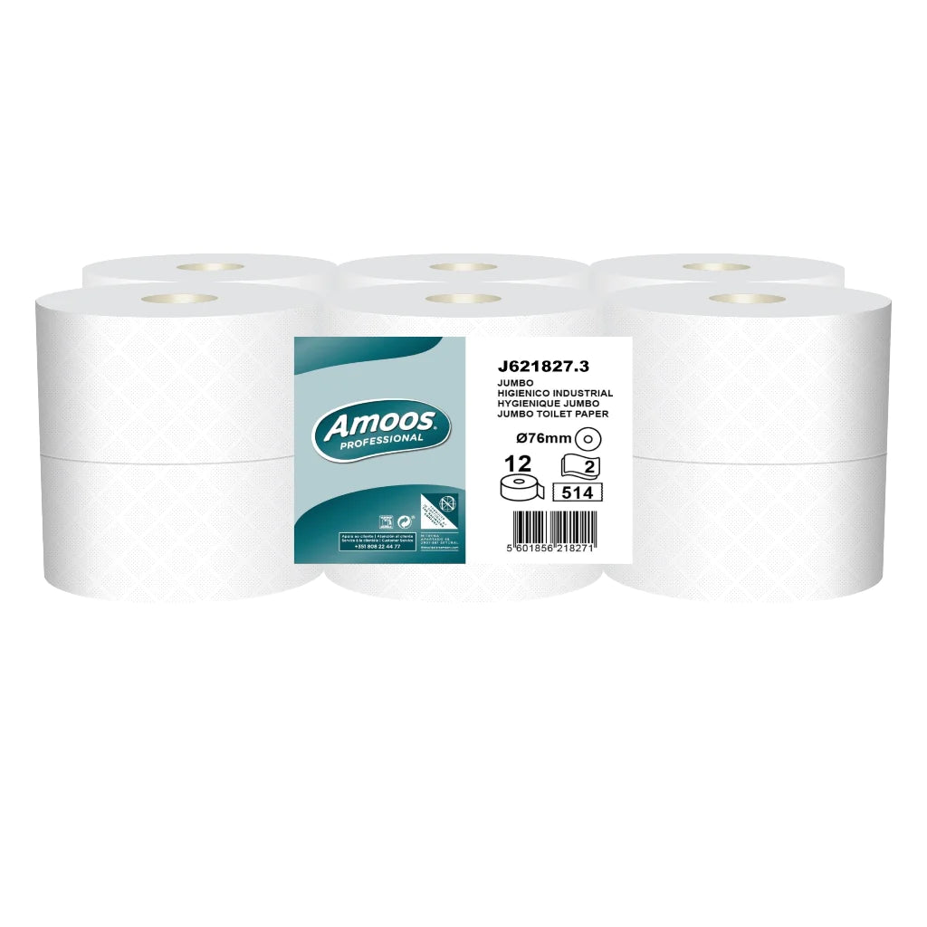 Amoos Papel Higienico Jumbo Doble Hoja 12 Rollos J621827.3