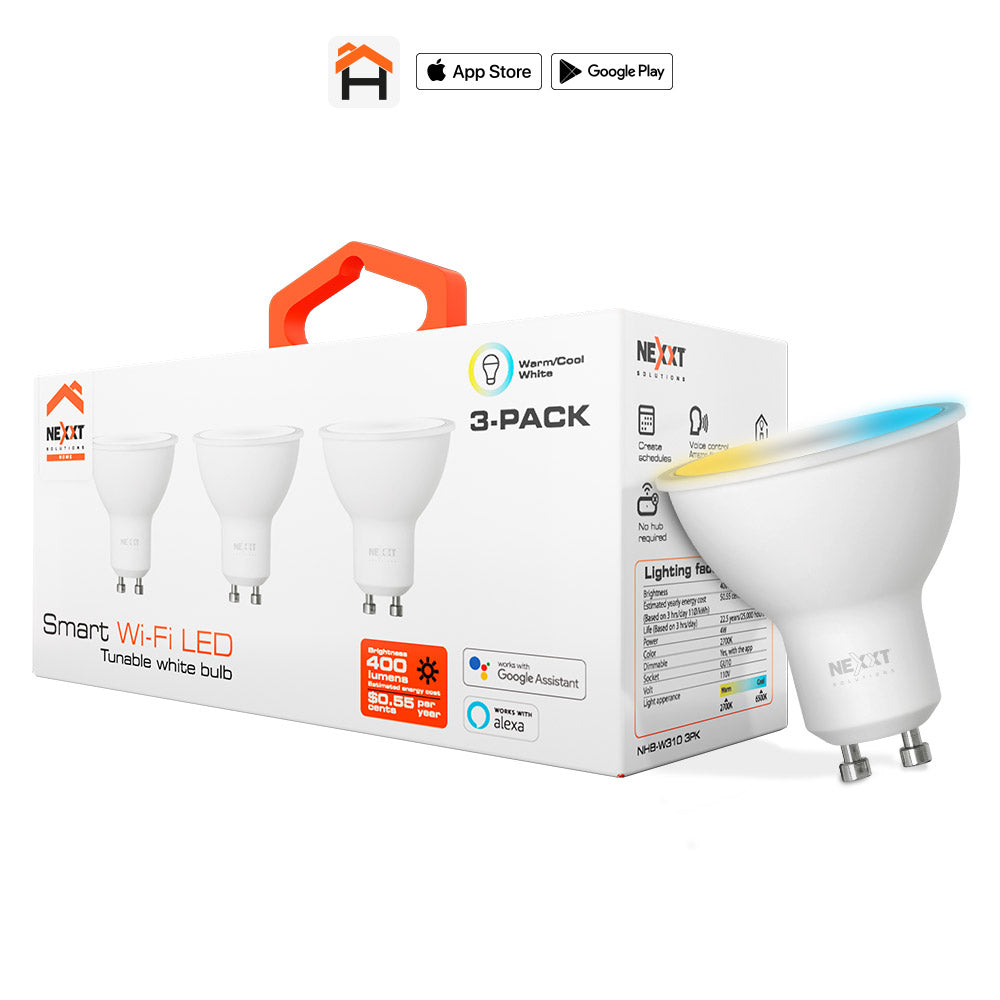 Nexxt Bombillo LED inteligente Wi-Fi 110V, NHB-W3103PK