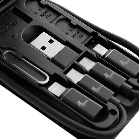 Xtech Estuche Portátil Almacenamiento con Cable Tipo C, XTC-570