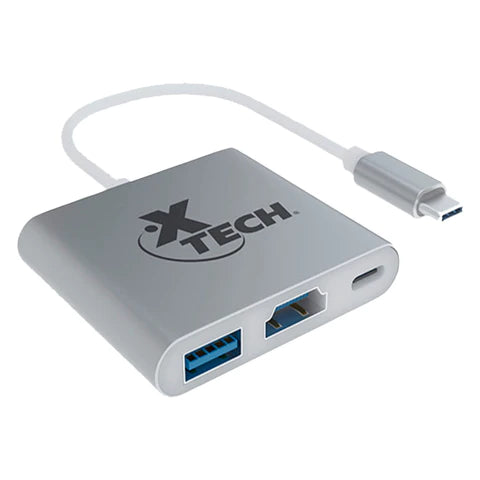 Xtech Adaptador Multipuertos USB Tipo C 3-en-1 (XTC-565)