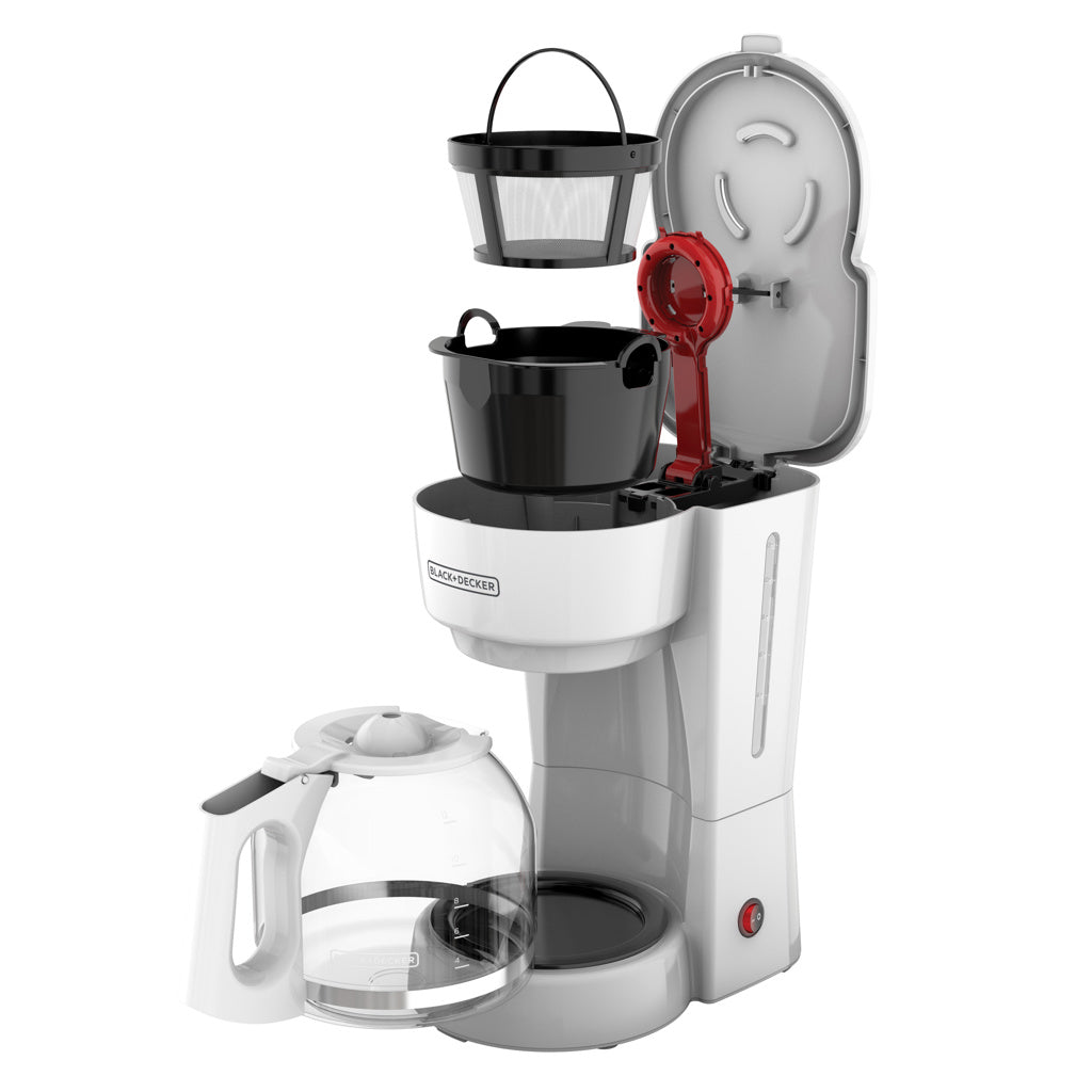 Black + Decker Cafetera 12 Tazas Blanca C/F CM0916W