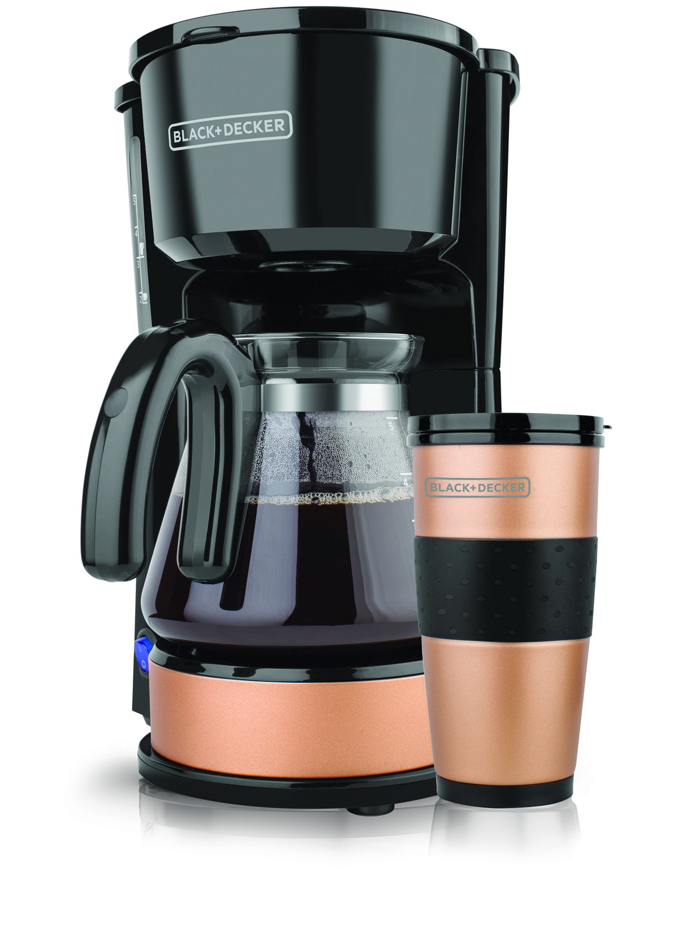Black + Decker Cafetera 5 Tazas 4 en 1 Negro Cobre CM0755BC