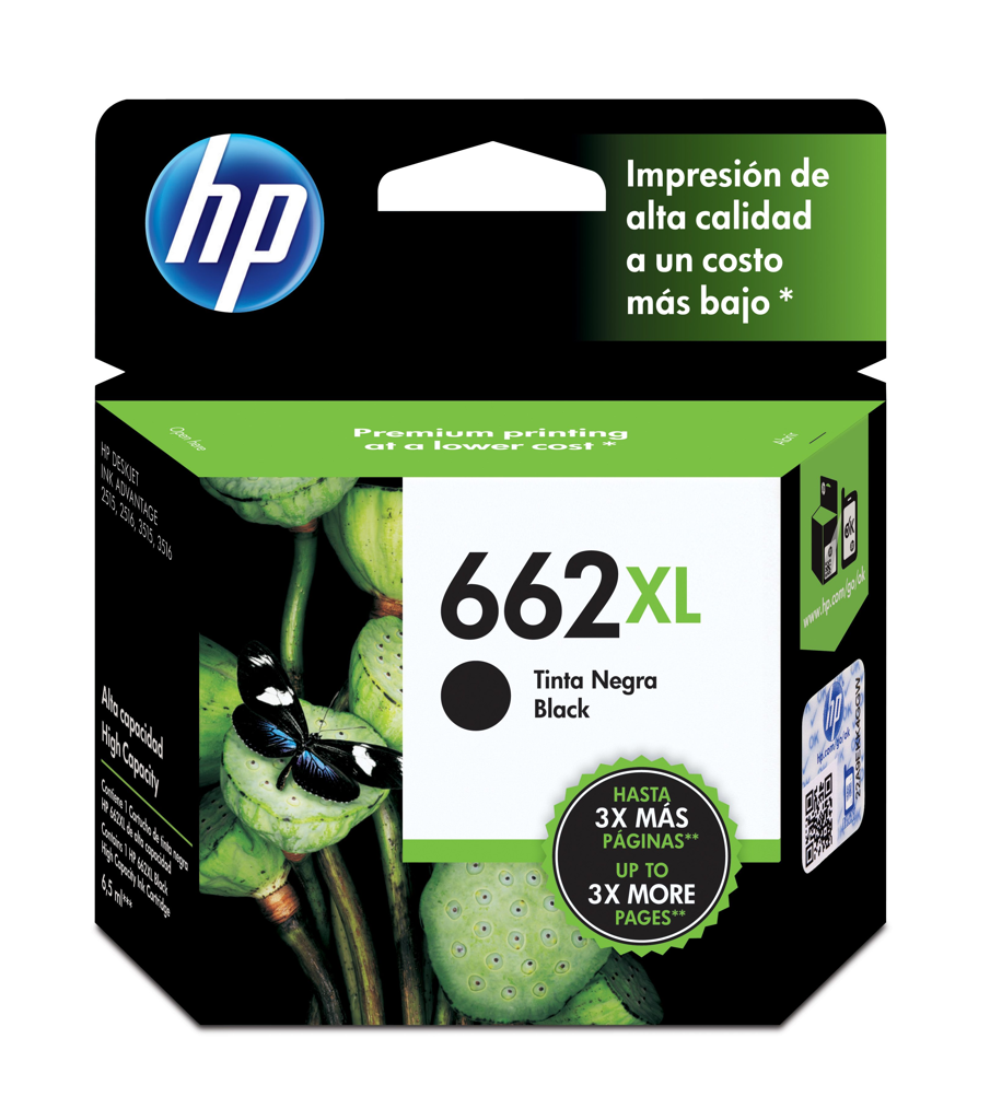 HP Cartucho Negro #662 XL (CZ105Al)