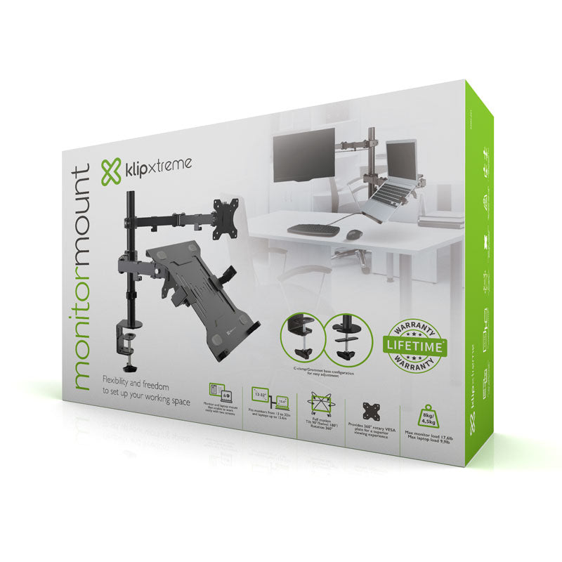 Klip Xtreme Soporte de Monitor y Laptop de 13" a 32" (KMM-301)