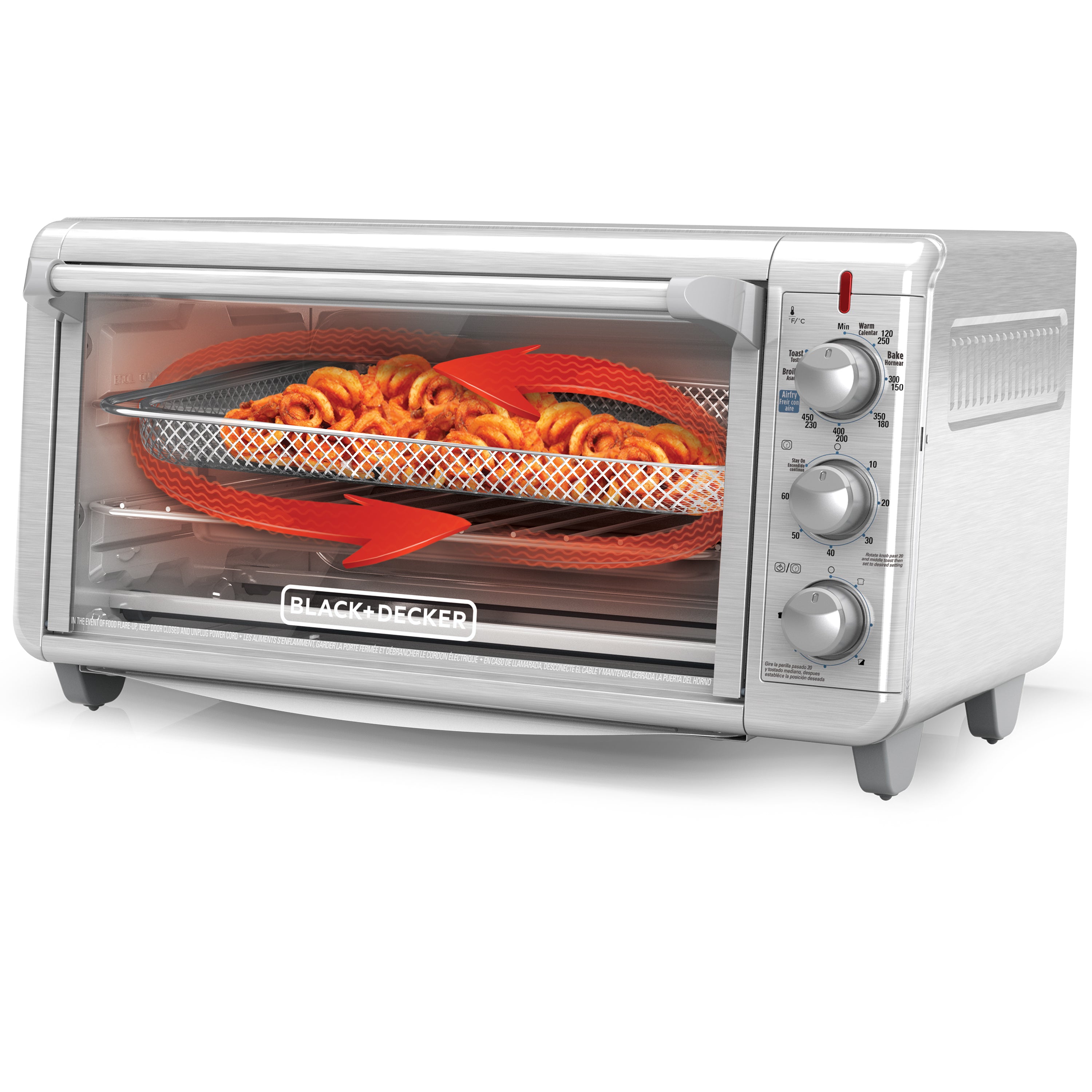 Black & Decker Horno y Freidora de aire de 8 rebanadas