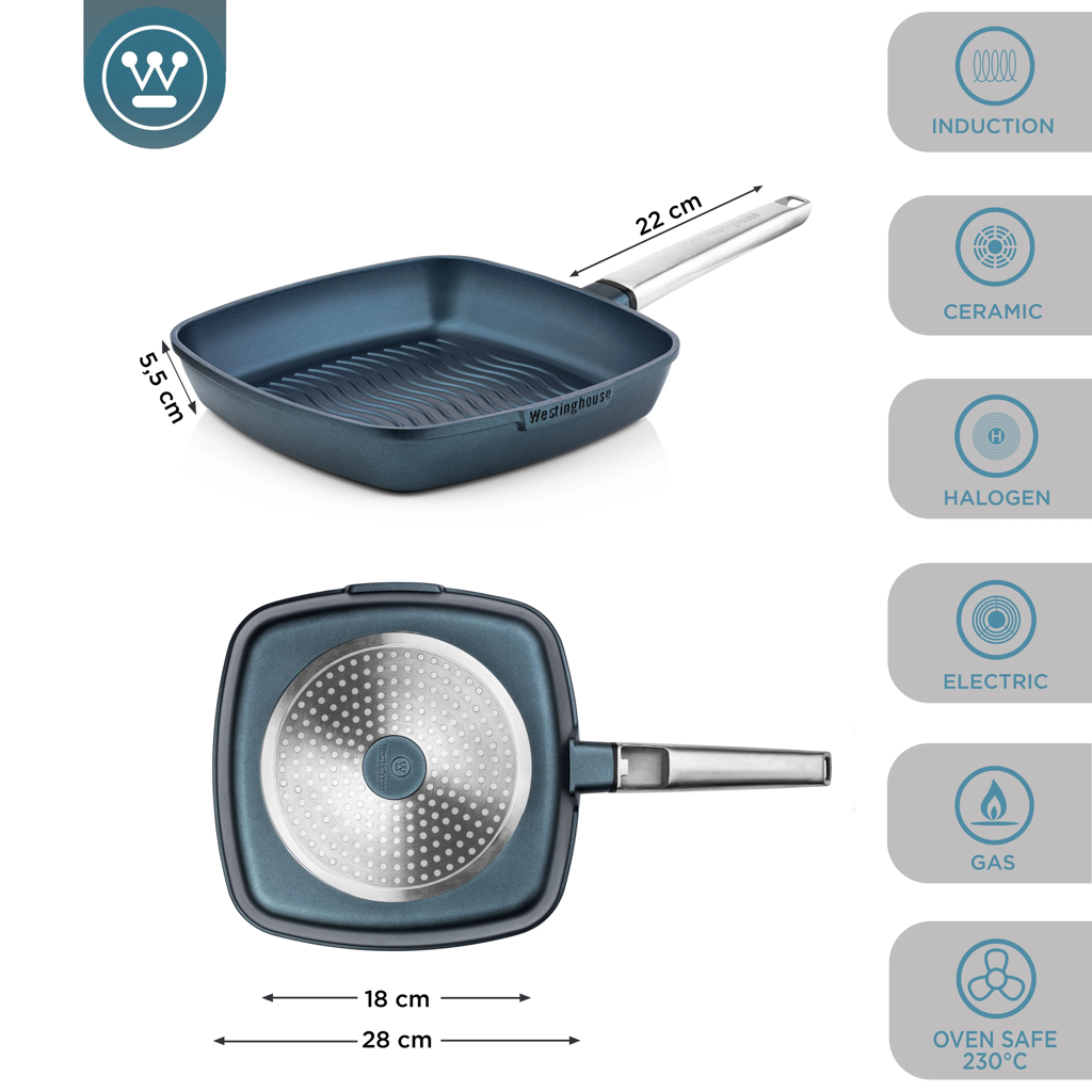 Westinghouse Sartén Grill Performance 28cm WCFP0095G28BL