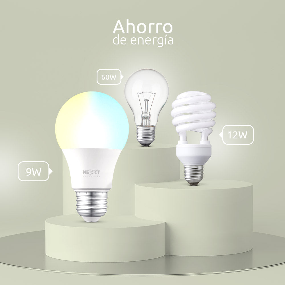 Nexxt Bombilla LED inteligente Wi-Fi 110V - A19 - NHB-W110