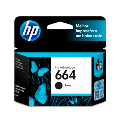 HP Cartucho Negro #664 (F6V29AL)