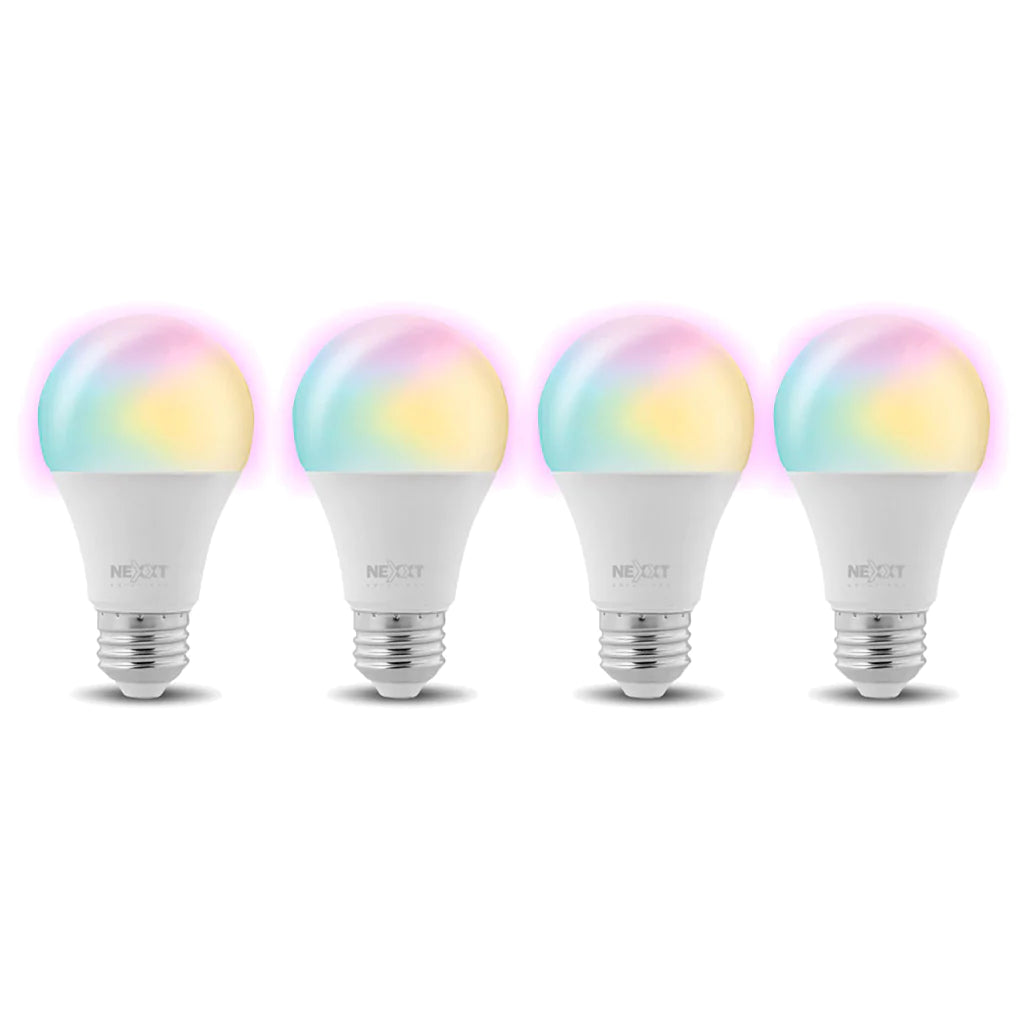 Nexxt Bombillo Inteligente Wi-Fi LED C110, Multicolor, Pack 4 Unidades