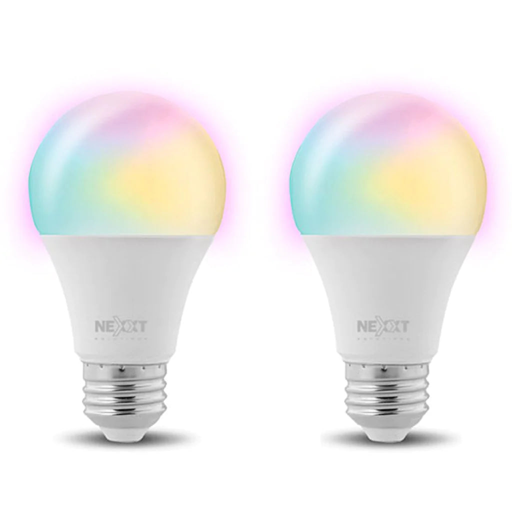Nexxt Bombillo Inteligente Wi-Fi LED C110, Multicolor, Pack 2 Unidades