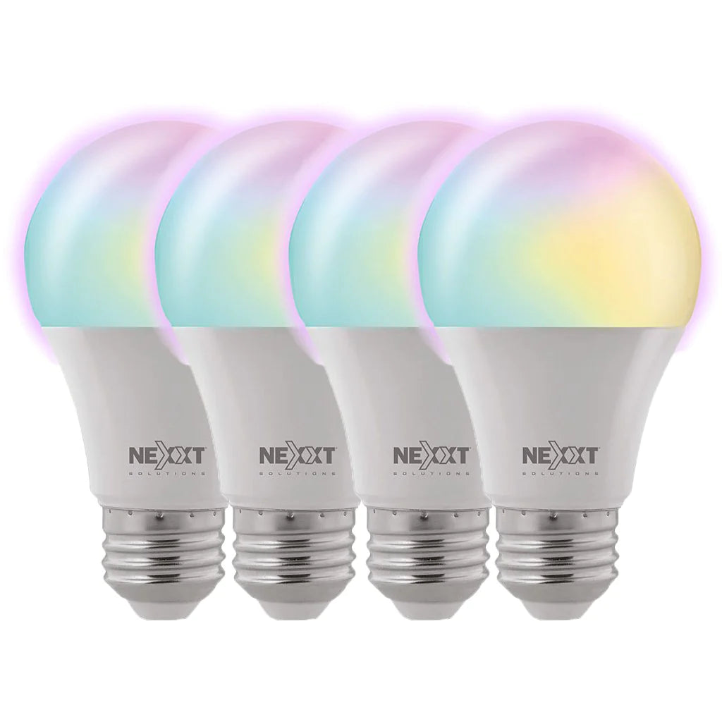 Nexxt Bombillo Inteligente Wi-Fi LED C110, Multicolor, Pack 4 Unidades