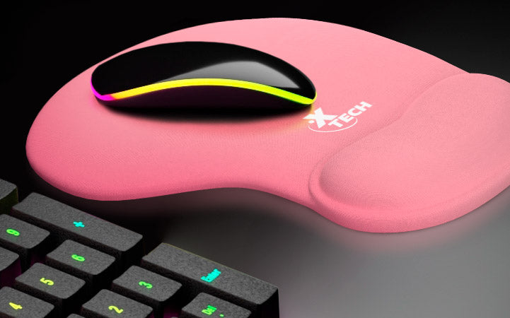 Xtech Mouse Pad con Almohadilla de Muñeca Rosado XTA-530