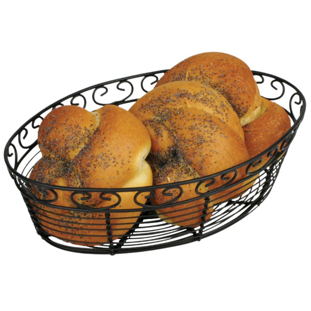 Winco Canasta Metálica Ovalada de 10" x 6.5"