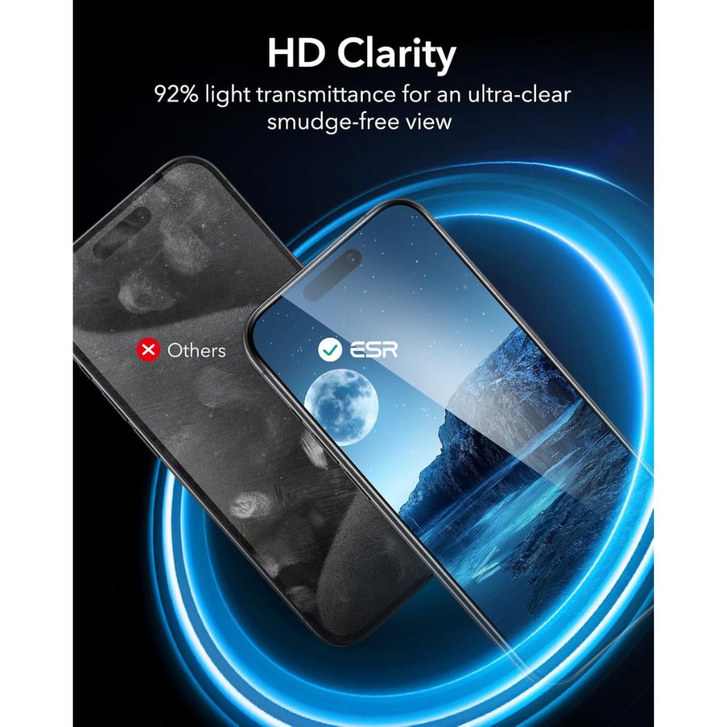 ESR Paquete de 3 protectores de pantalla de privacidad para iPhone 16 Pro Max