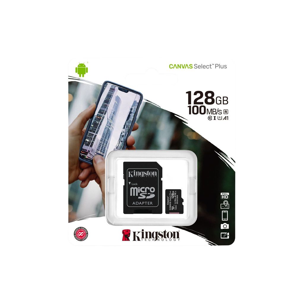 Kingston Tarjeta de Memoria Micro SD c/adaptador (clase 10) SDCD2/128GB