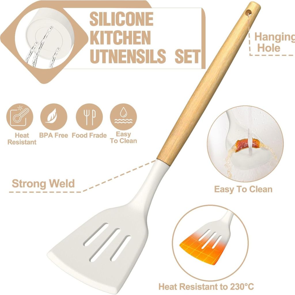 Umite Chef Juego de Utensilios de Cocina de Silicona, 34 piezas