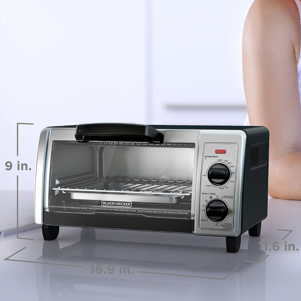 Black + Decker Horno Tostador 4 Rebanadas, TO1705SB-LA