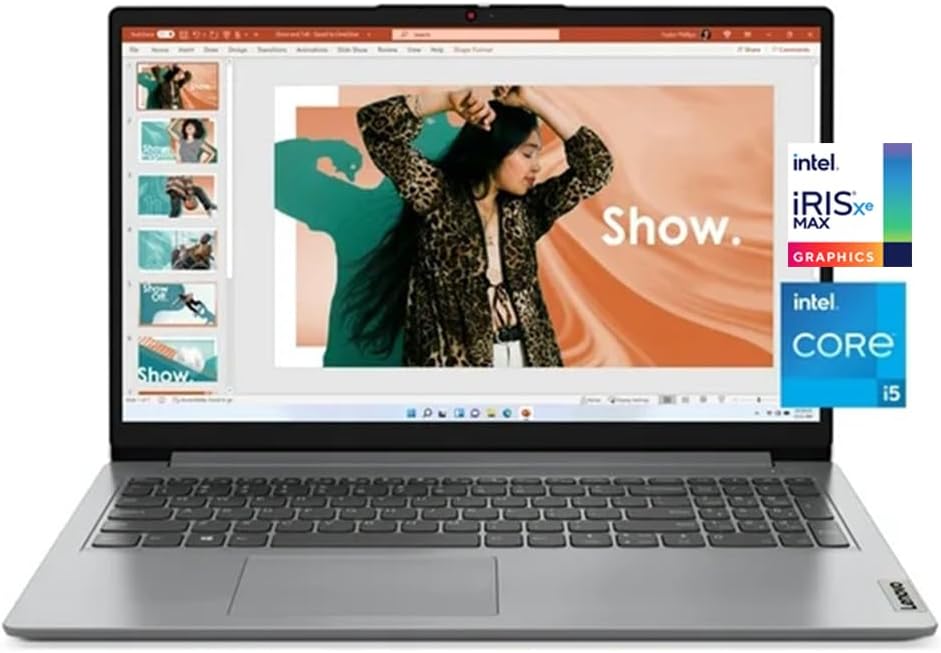 Lenovo Laptop IdeaPad 15.6", 8GB 512GB SSD I5-1235U, 82QD00CJUS