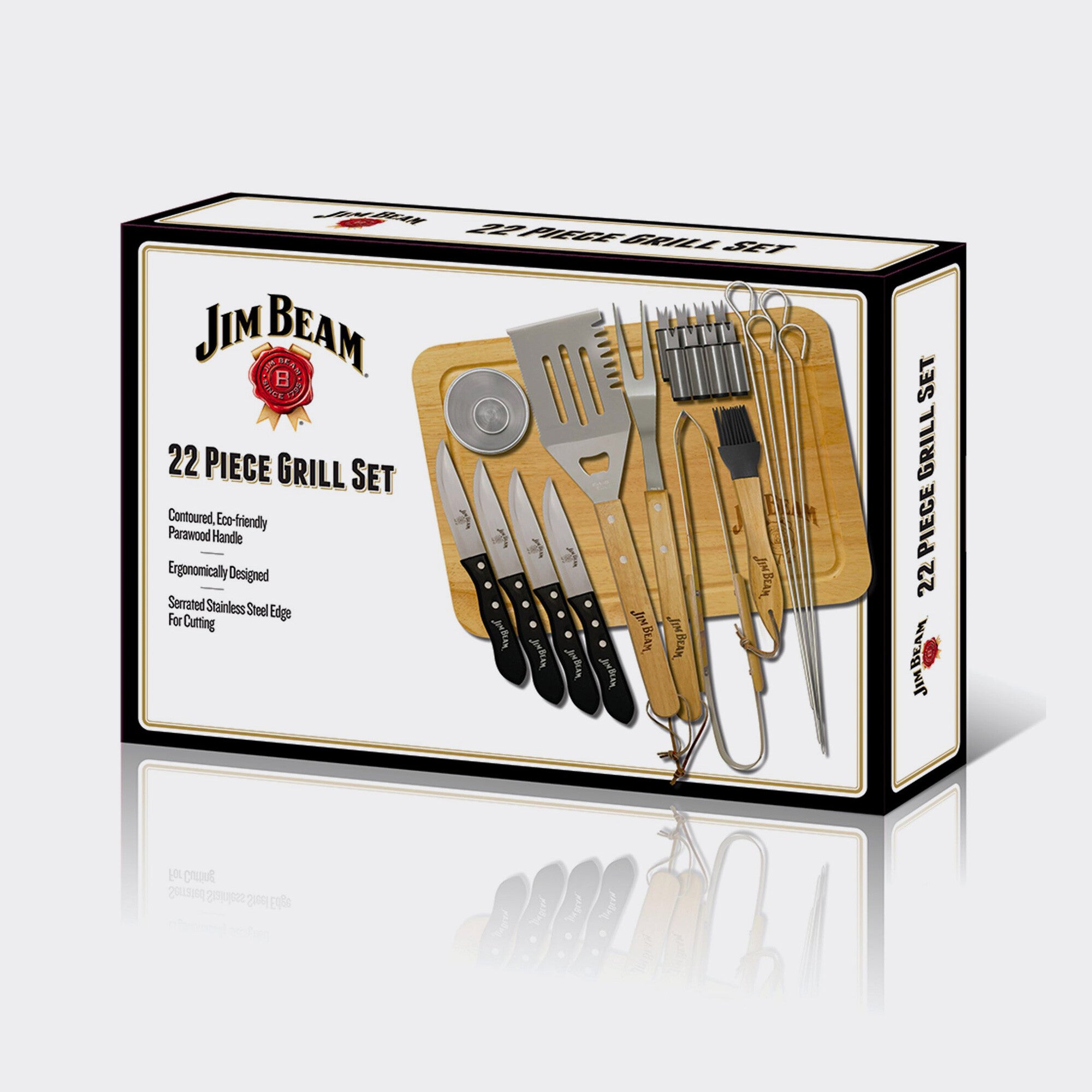 Jim Beam Set Grill Servidor de Alimentos 22 piezas JB0102